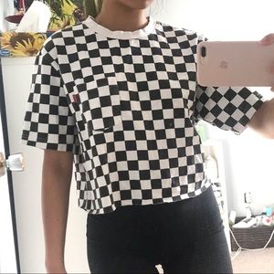 Supreme checkered reworked tshirt